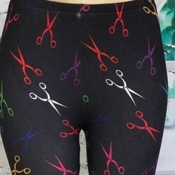 Scissor Cosmotology Leggings New - Picture 2 of 3